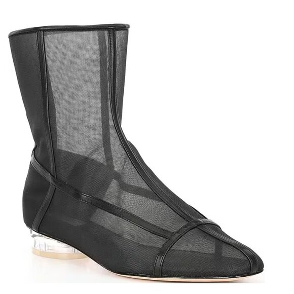 ANTONIO MELANI Shoes - NEW Antonio Melani x Elizabeth Damrich Femme Cage Mesh Dress Booties in Black